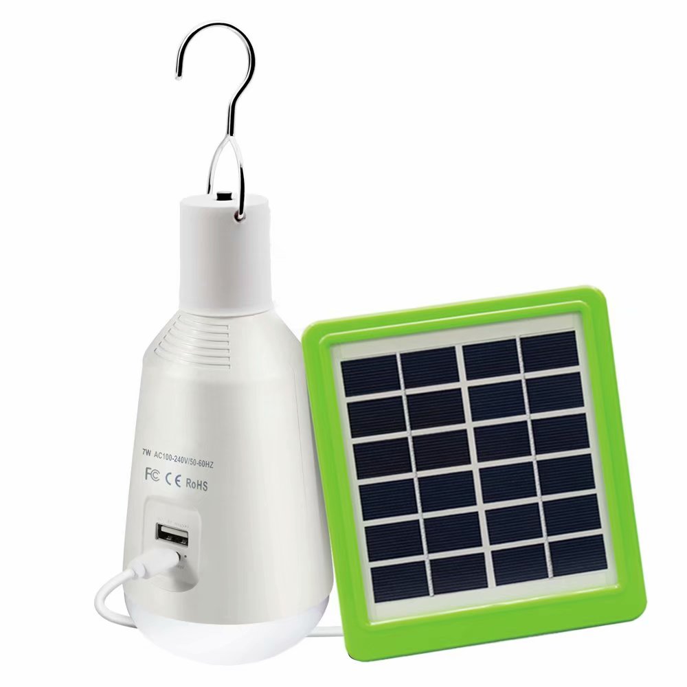 Solar portable led bulb